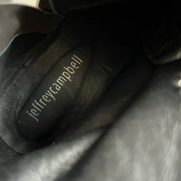 Jeffrey Campbell Studded Buckle Ankle Boots Dk Gray Suede 7.5 - Picture 8 of 8